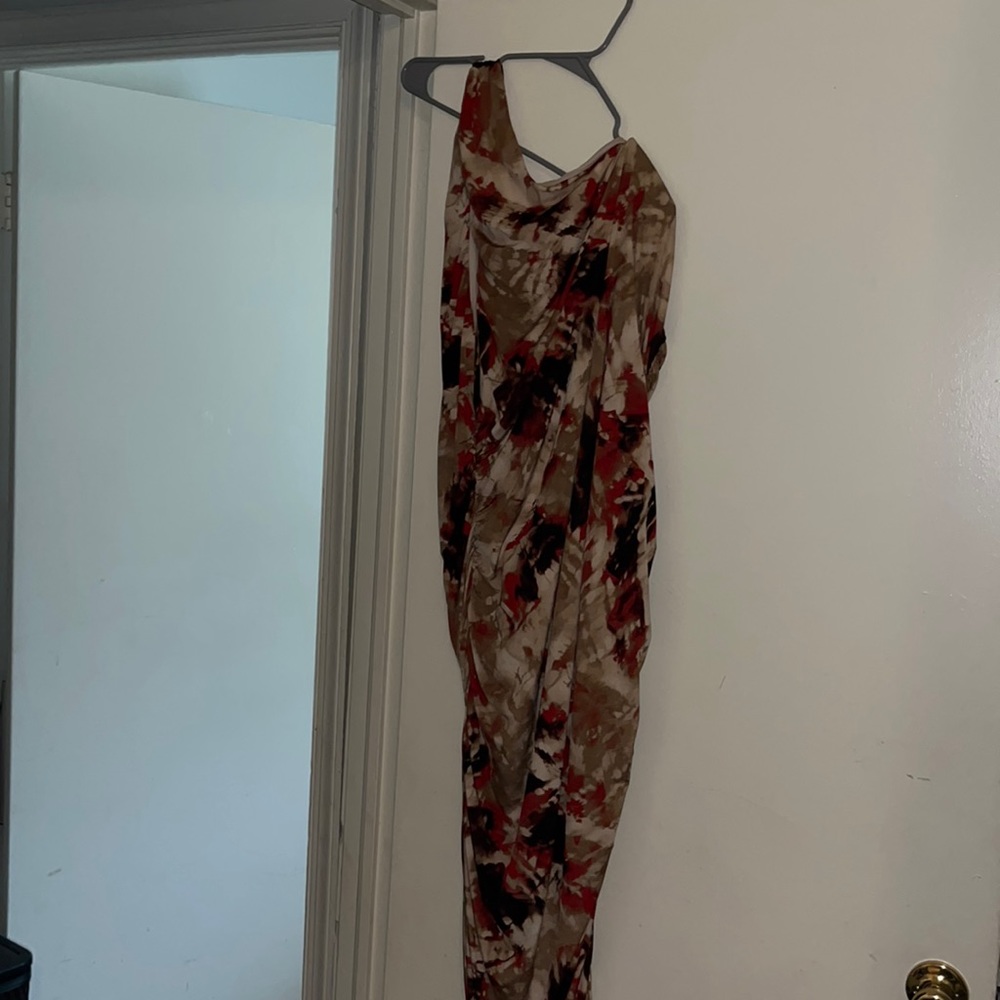 One-Shoulder tie dye dress